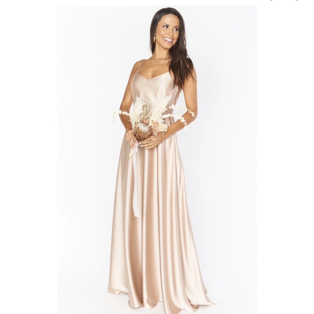 Faith Maxi Dress Champagne Luxe Satin